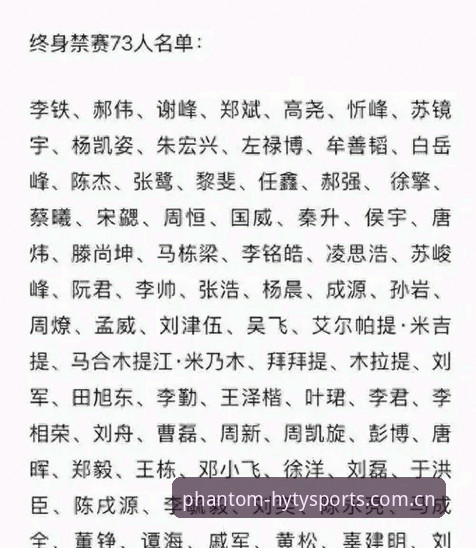 幻影体育注册教程推荐 揭秘足坛禁足令背后:65人名单曝光,谁在操控中国足球的暗流?